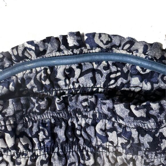 Faherty Women’s Blue Margarita Strapless 100% Linen Maxi Dress Size S Small - Picture 9 of 10